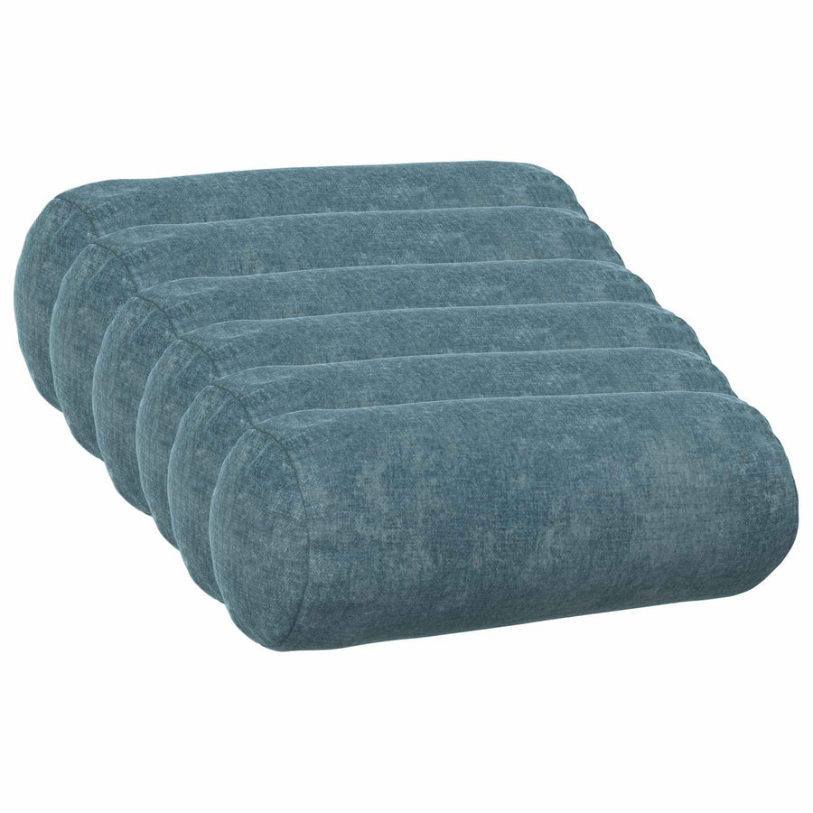 Kussensloop 6 st HEERLEN Blauw Ø 15 x 40 cm Chenille Stof