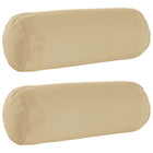 Kussensloop bolster 2 stuks beige 15x40 cm polyester