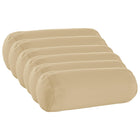 Kussensloop set van 6 beige 15x40 cm polyester
