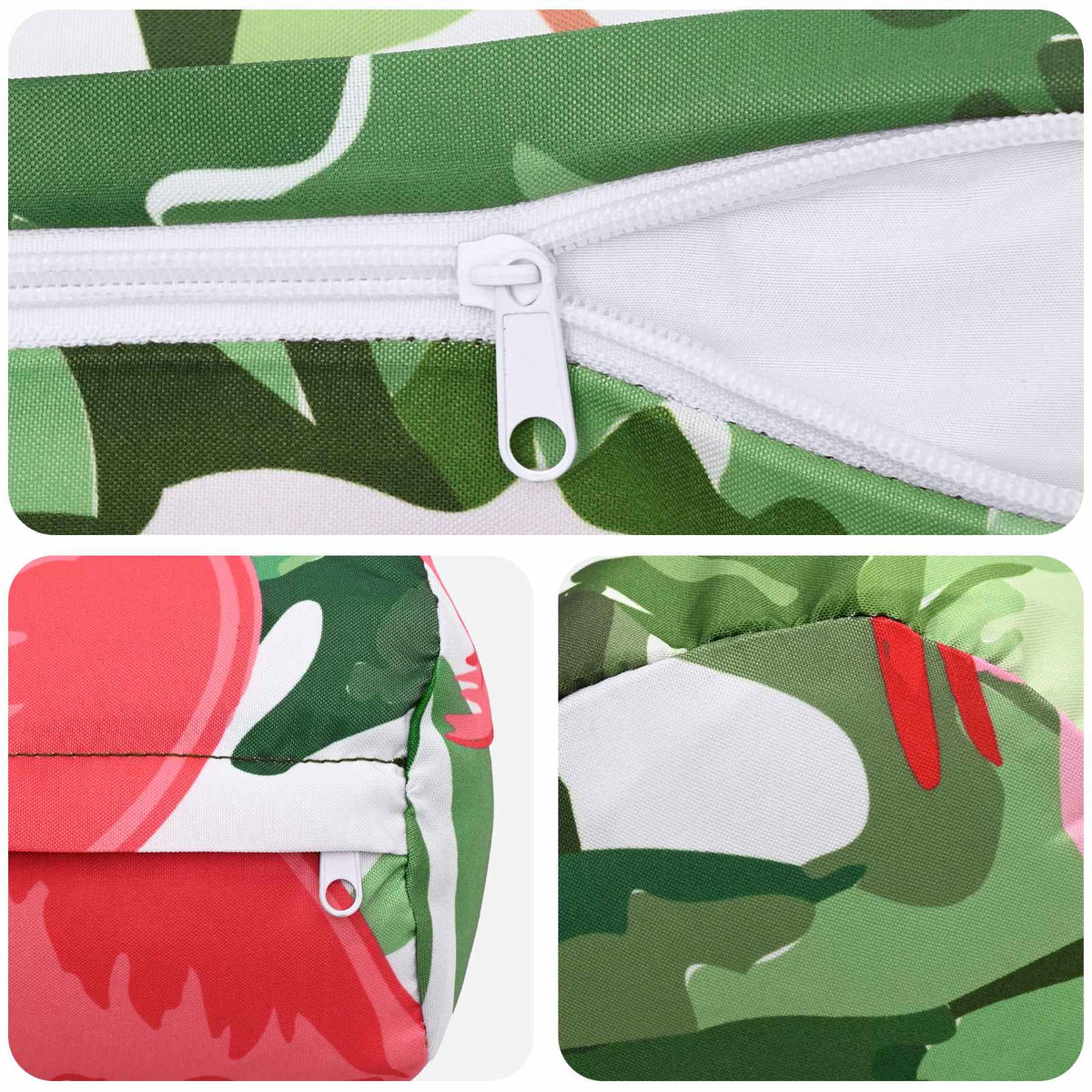 Kussensloop 6 pcs HEERLEN Zwart Ø 15 x 40 cm Polyester
