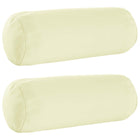Kussensloop 2 stuks Ø15x40 cm crèmekleurig polyester