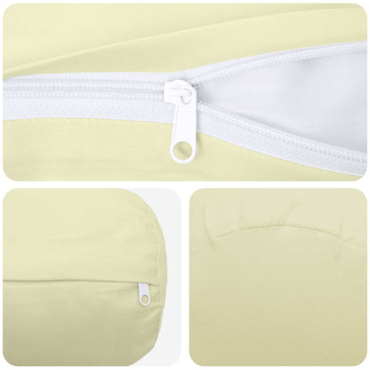 Kussensloop 6 pcs HEERLEN Crèmekleurig Ø 15 x 40 cm Polyester