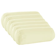 Kussensloop 6 stuks crèmekleurig 15x40 cm polyester