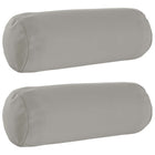 Kussensloop 2 stuks grijs Ø 15 x 40 cm polyester