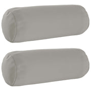 Kussensloop 2 stuks grijs Ø 15 x 40 cm polyester