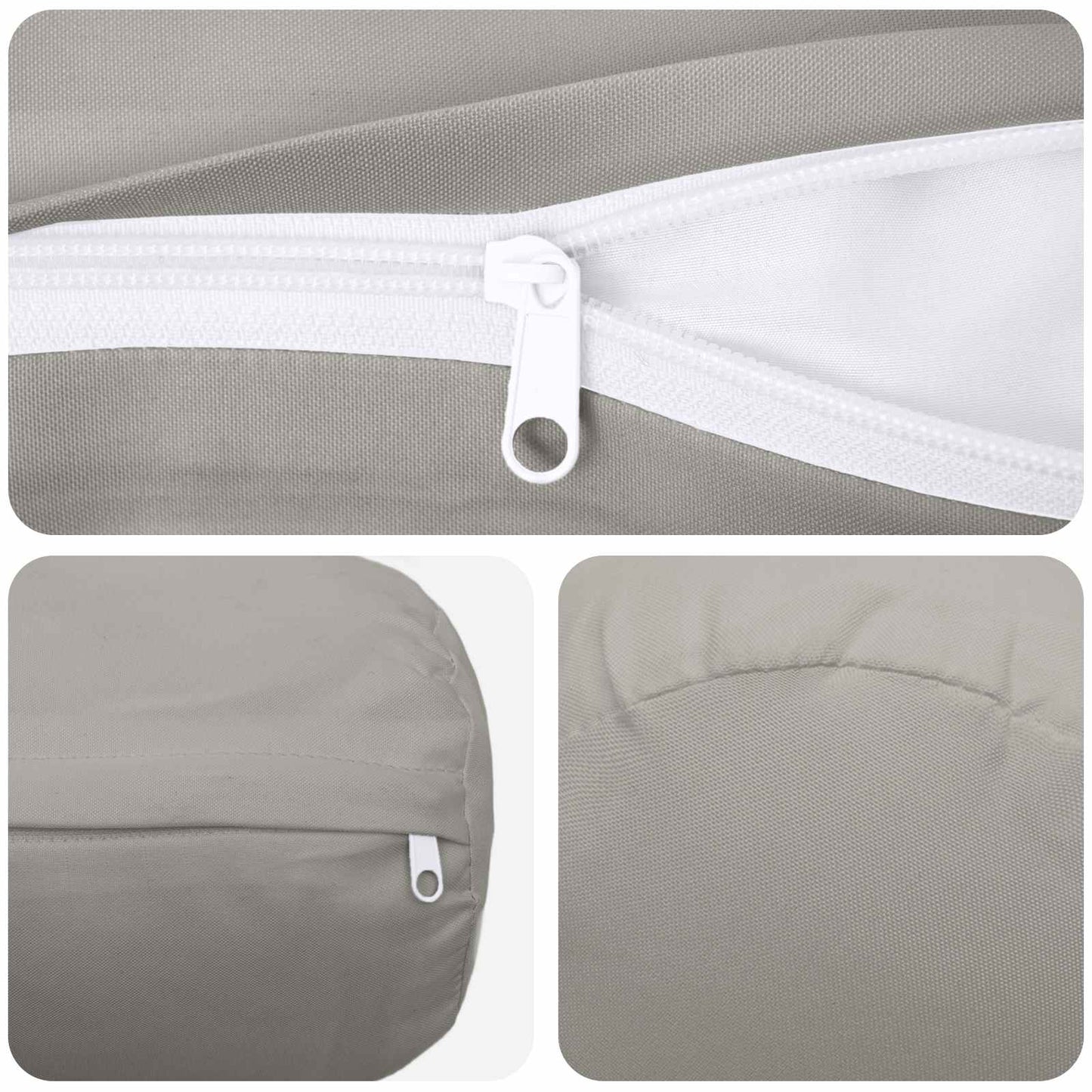 Kussensloop 6 pcs HEERLEN Grijs Ø 15 x 40 cm Polyester