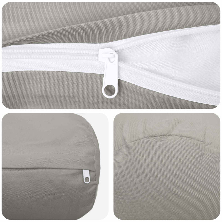 Kussensloop 6 pcs HEERLEN Grijs Ø 15 x 40 cm Polyester