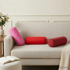 Kussensloop set van 2 rood Ø 15x40 cm polyester