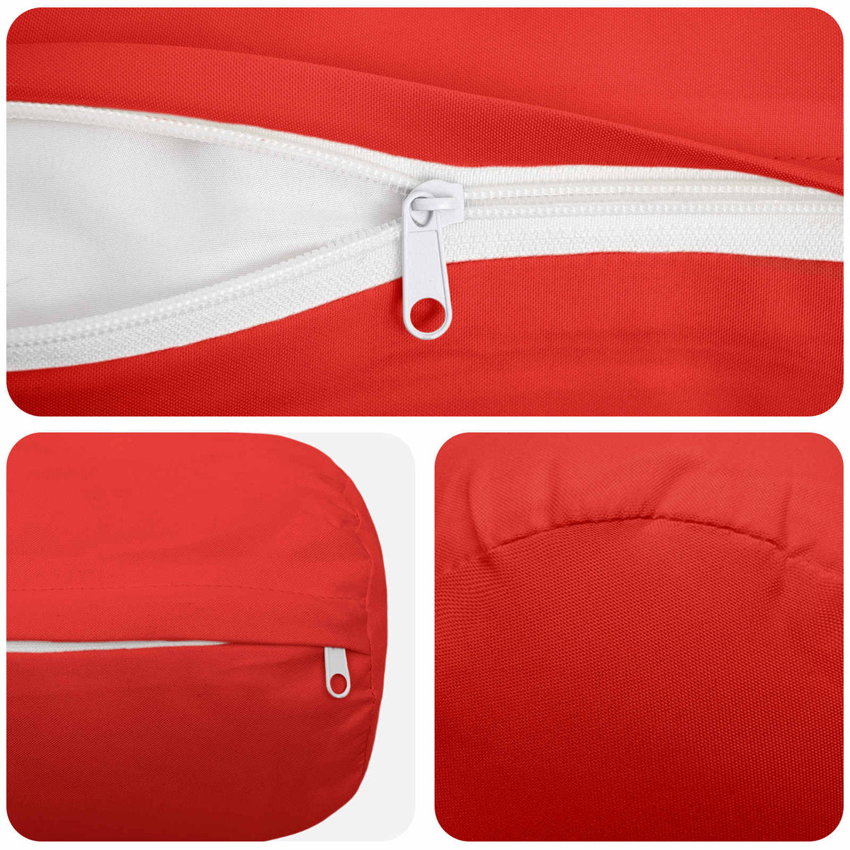 Kussensloop 6 pcs HEERLEN Rood Ø 15 x 40 cm Polyester
