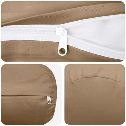 Kussensloop 6 st HEERLEN Taupe Ø 15 x 40 cm Polyester