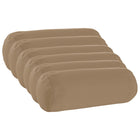 Kussensloop set van 6 taupe 15x40 cm polyester