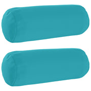 Kussensloop 2 stuks Ø 15x40 cm turquoise polyester