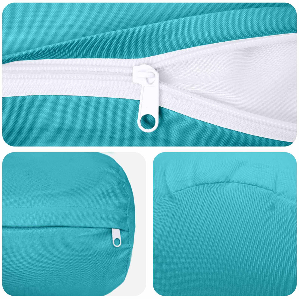 Kussensloop 6 pcs HEERLEN Turquoise Ø 15 x 40 cm Polyester