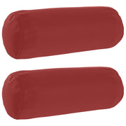 Kussensloop 2 stuks wijnrood Ø15x40 cm polyester