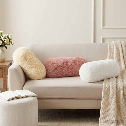 Kussensloop 6 pcs HEERLEN Crèmekleurig Ø 15 x 40 cm PV Fleece