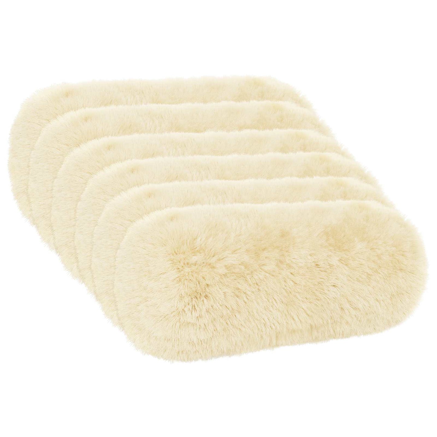 Kussensloop 6 pcs HEERLEN Crèmekleurig Ø 15 x 40 cm PV Fleece