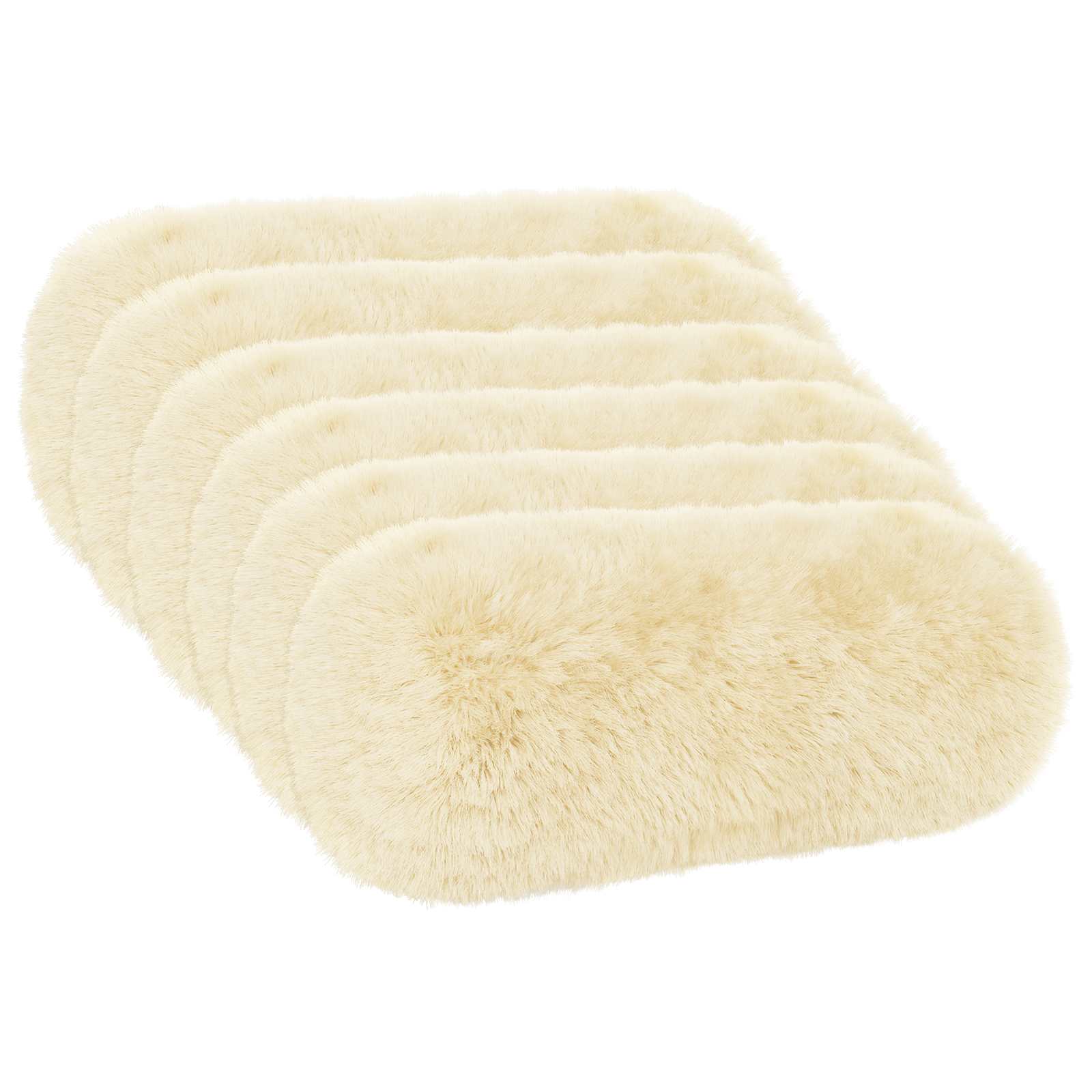 Kussensloop 6 pcs HEERLEN Crèmekleurig Ø 15 x 40 cm PV Fleece
