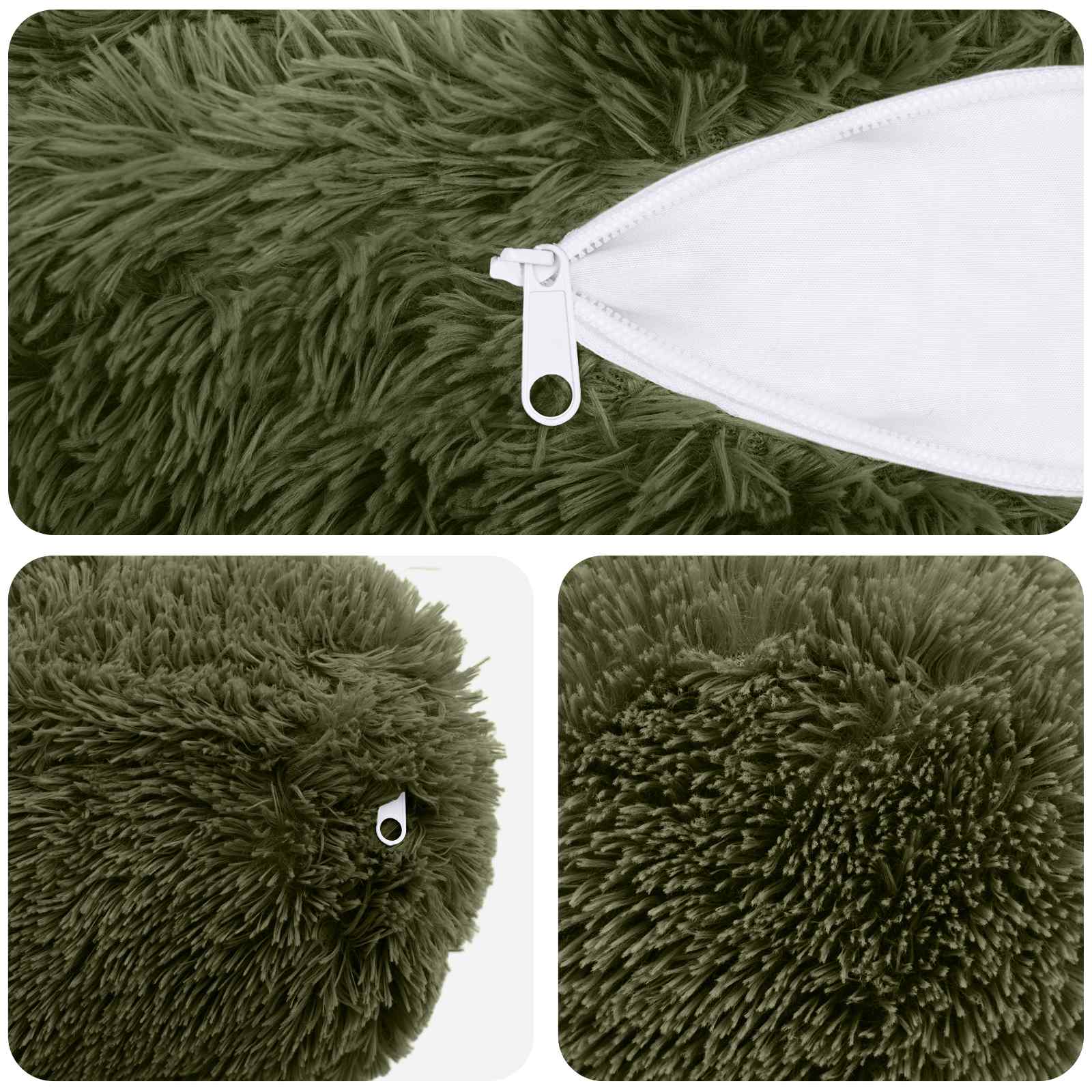 Kussensloop 6 pcs HEERLEN Groen Ø 15 x 40 cm PV Fleece