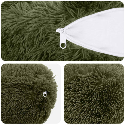 Kussensloop 6 pcs HEERLEN Groen Ø 15 x 40 cm PV Fleece