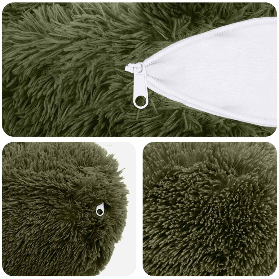 Kussensloop 6 pcs HEERLEN Groen Ø 15 x 40 cm PV Fleece