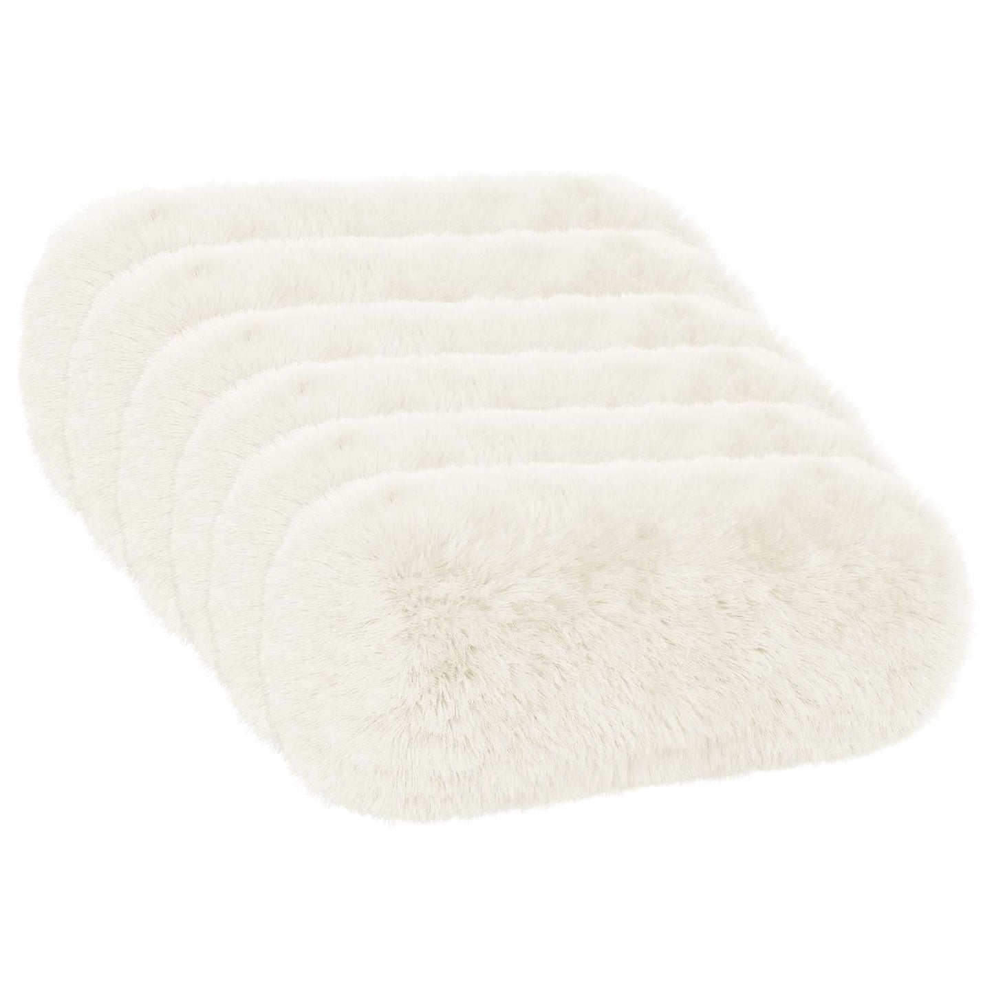 Kussensloop 6 pcs HEERLEN Wit Ø 15 x 40 cm PV Fleece
