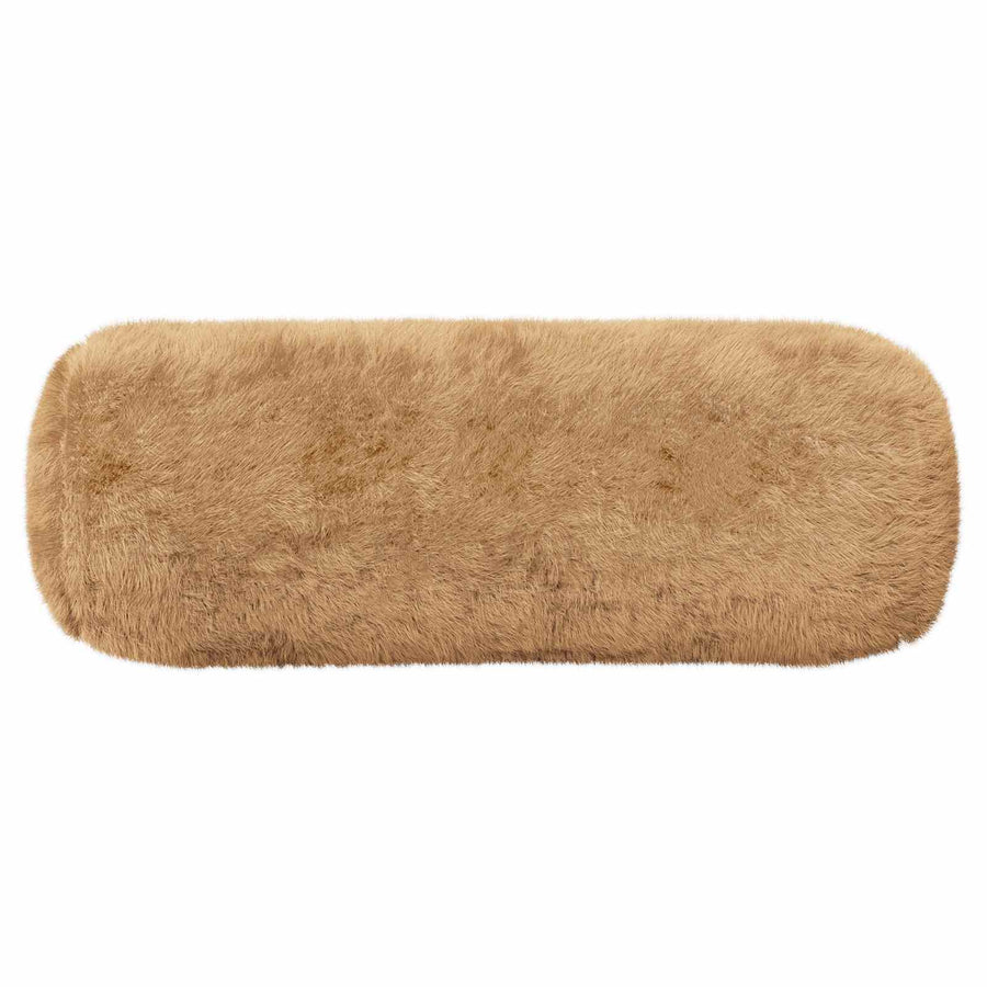 Kussensloop 2 st HEERLEN Taupe Ø 15 x 40 cm Nep Konijnenbont