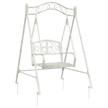 Schommelbank Staal 113 x 121,5 x 168 cm Antiek wit
