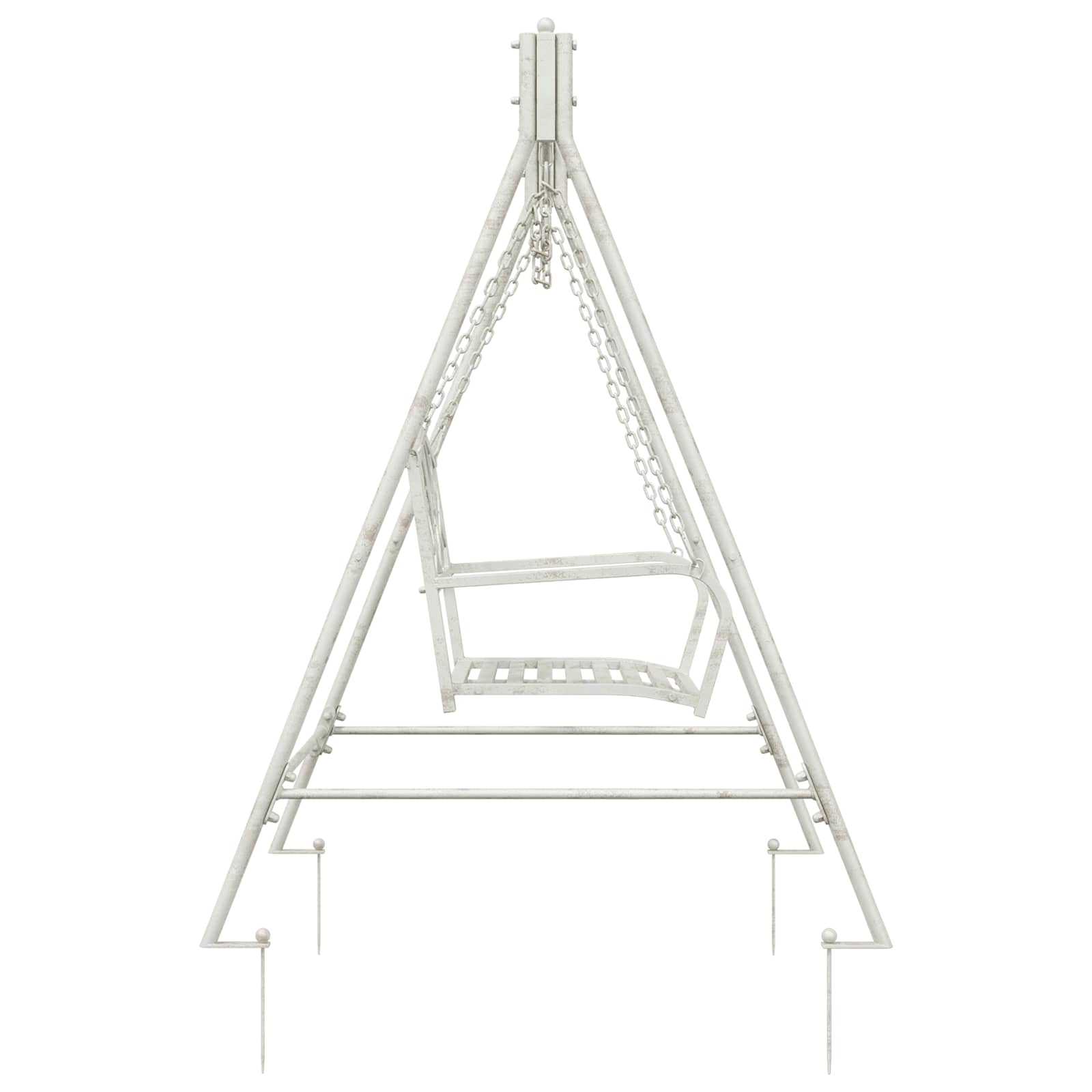 Schommelbank Staal 113 x 121,5 x 168 cm Antiek wit