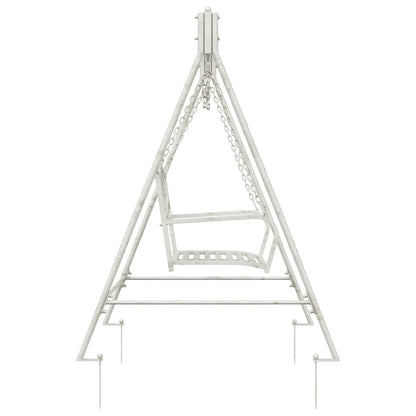 Schommelbank Staal 113 x 121,5 x 168 cm Antiek wit