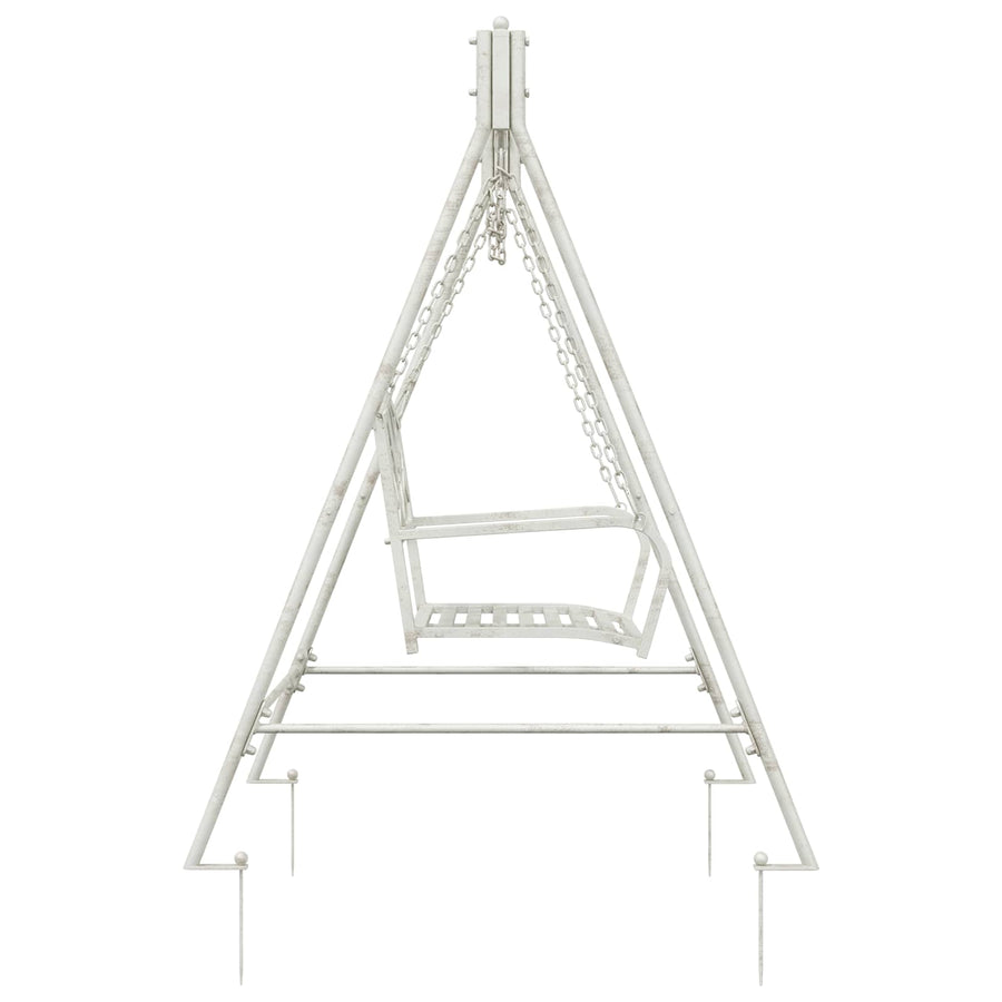 Schommelbank Staal 113 x 121,5 x 168 cm Antiek wit