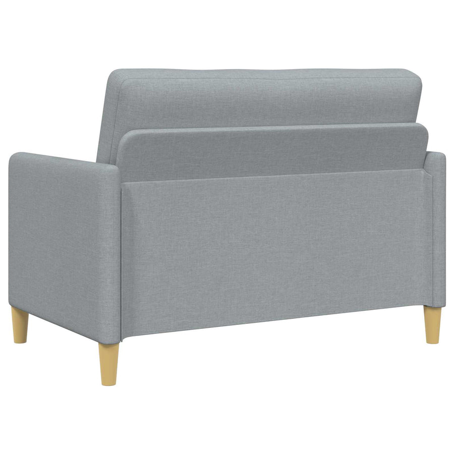 Bankenset met opbergruimte 2 pcs Lichtgrijs Polyester