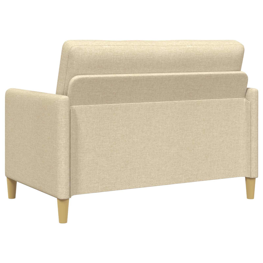 Bankenset met opbergruimte 2 pcs Crèmekleurig Polyester