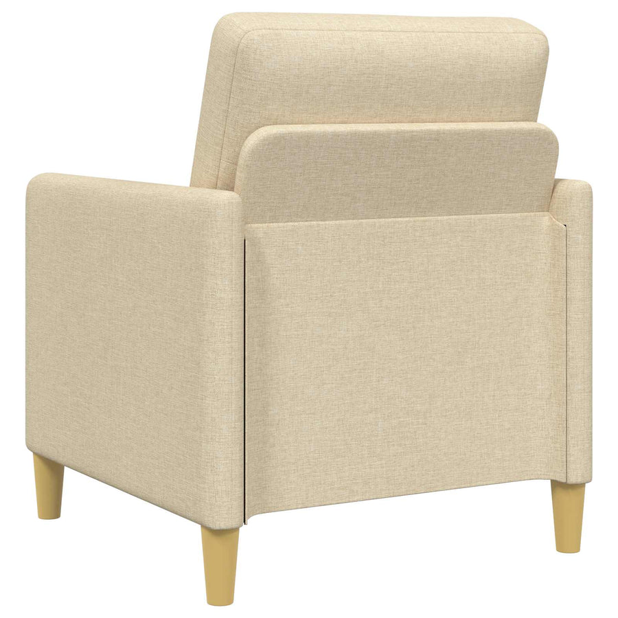 Bankenset met opbergruimte 2 pcs Crèmekleurig Polyester