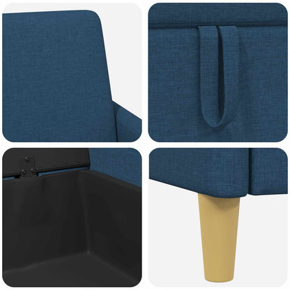 Bankenset met opbergruimte 2 pcs Blauw Polyester