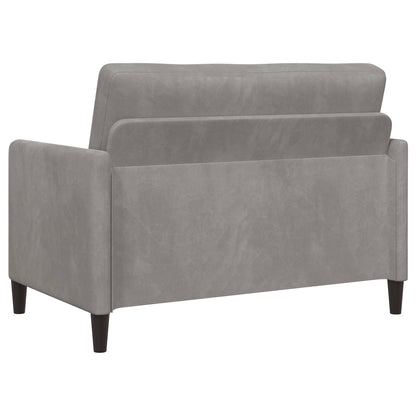 Bankenset met opbergruimte 2 st Lichtgrijs Polyester