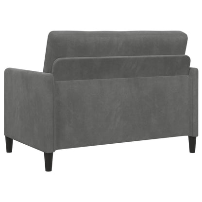 Bankenset met opbergruimte 2 st Donkergrijs Polyester