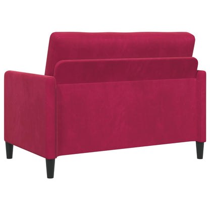 Bankenset met opbergruimte 2 st Wijnrood Polyester