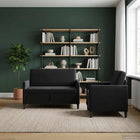 Bankenset met opbergruimte 2 st Zwart Polyester