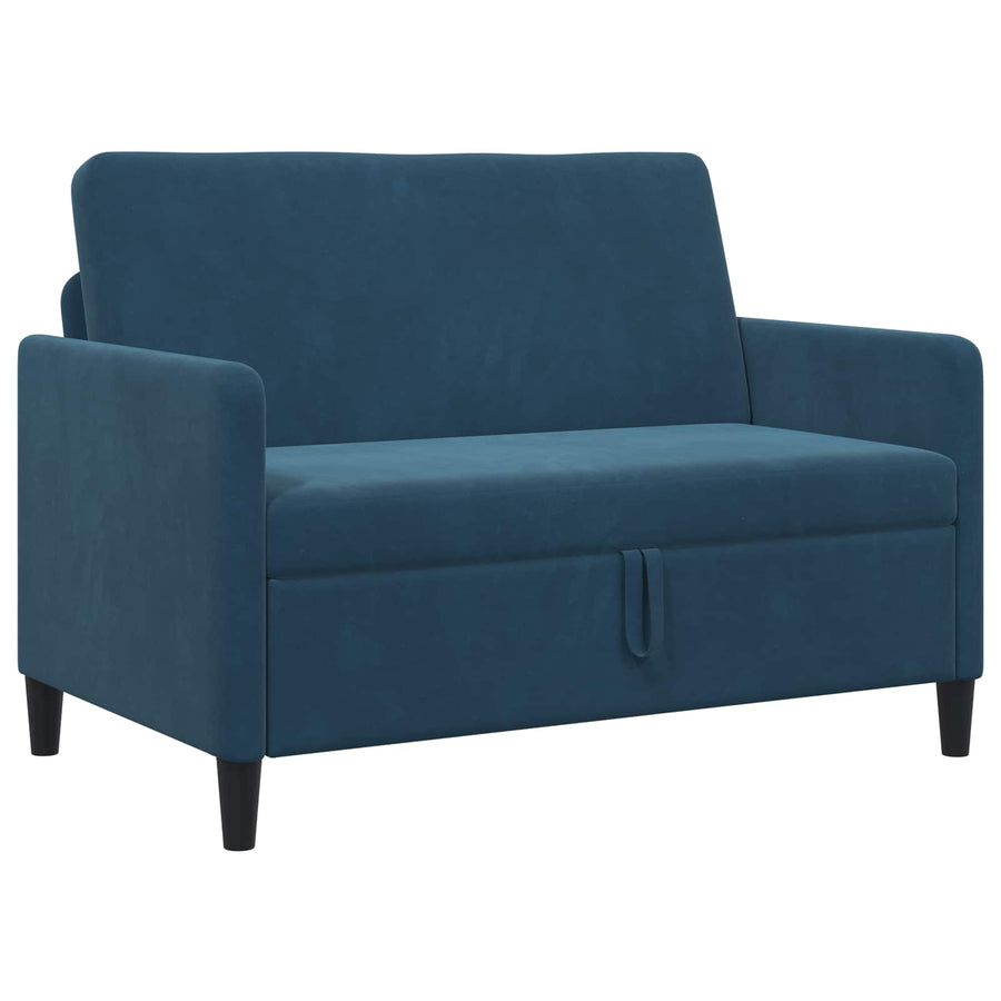 Bankenset met opbergruimte 2 st Blauw Polyester