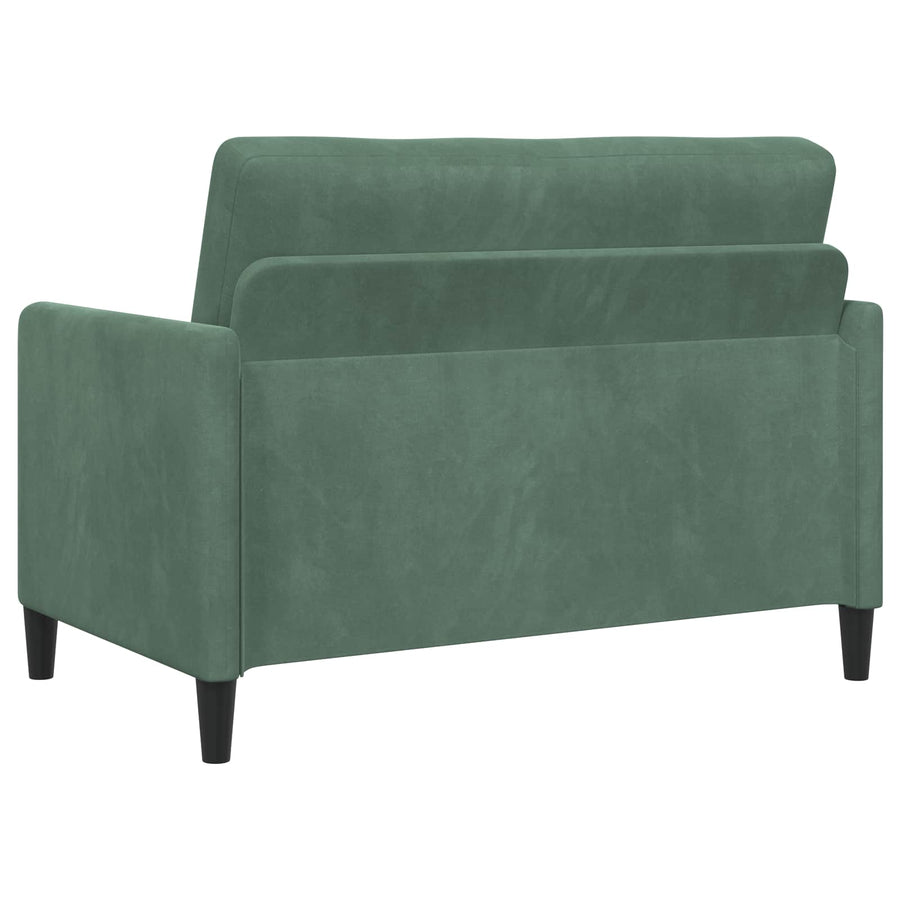 Bankenset met opbergruimte 2 st Zeegroen Polyester