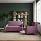 Bankenset met opbergruimte 2 st Paars Polyester
