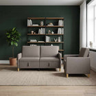 Bench set with storage 2 pcs Taupe Polyester