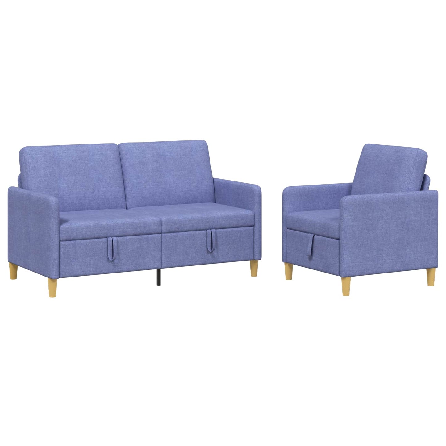 Bankenset met opbergruimte 2 pcs Jeans Blauw Polyester