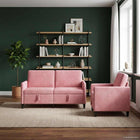 Bankenset met opbergruimte 2 st Roze Polyester