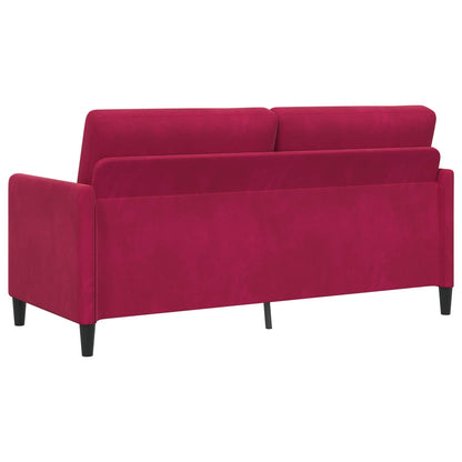Bankenset met opbergruimte 2 st Wijnrood Polyester