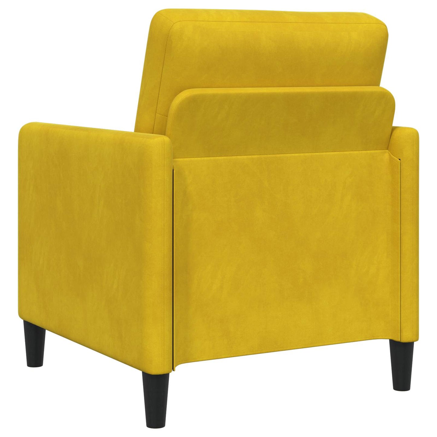 Bankenset met opbergruimte 2 st Geel Polyester