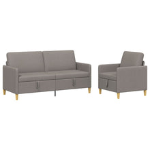 Bankenset met opbergruimte 2 pcs Taupe Polyester