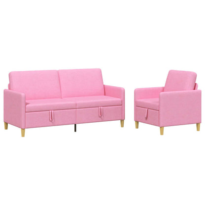 Bankenset met opbergruimte 2 pcs Roze Polyester