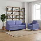 Bankenset met opbergruimte 2 stuks jeans blauw polyester