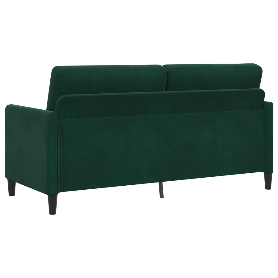 Bankenset met opbergruimte 2 st Donkergroen Polyester